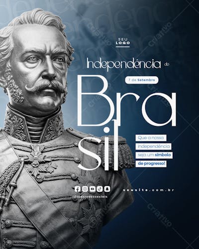 Independência do Brasil 7 de Setembro Feed social media editável  (24)