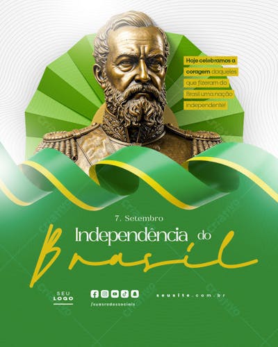 Independência do Brasil 7 de Setembro Feed social media editável  (32)