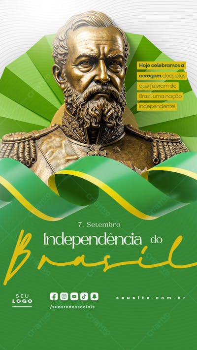 Independência do Brasil 7 de Setembro Story social media editável  (2)