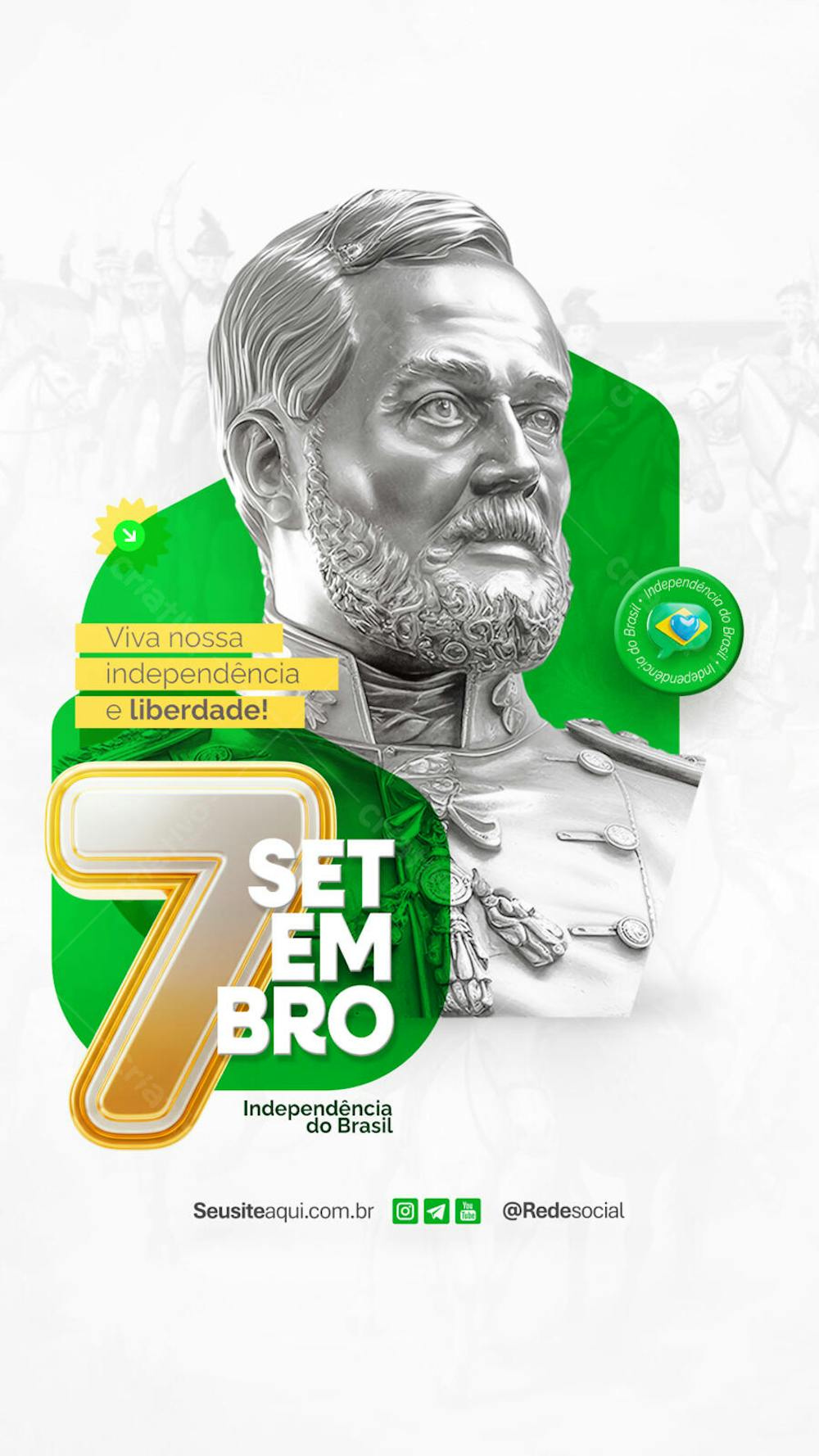 07 de Setembro Dia da Independência do Brasil Social Media PSD Editável (21)
