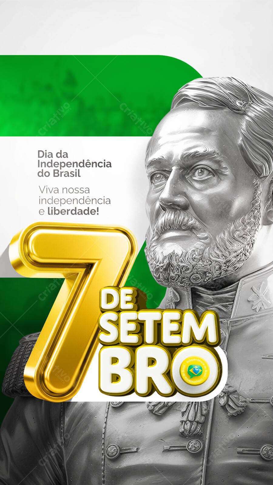 Flyer 7 de Setembro Independência do Brasil PSD Editável