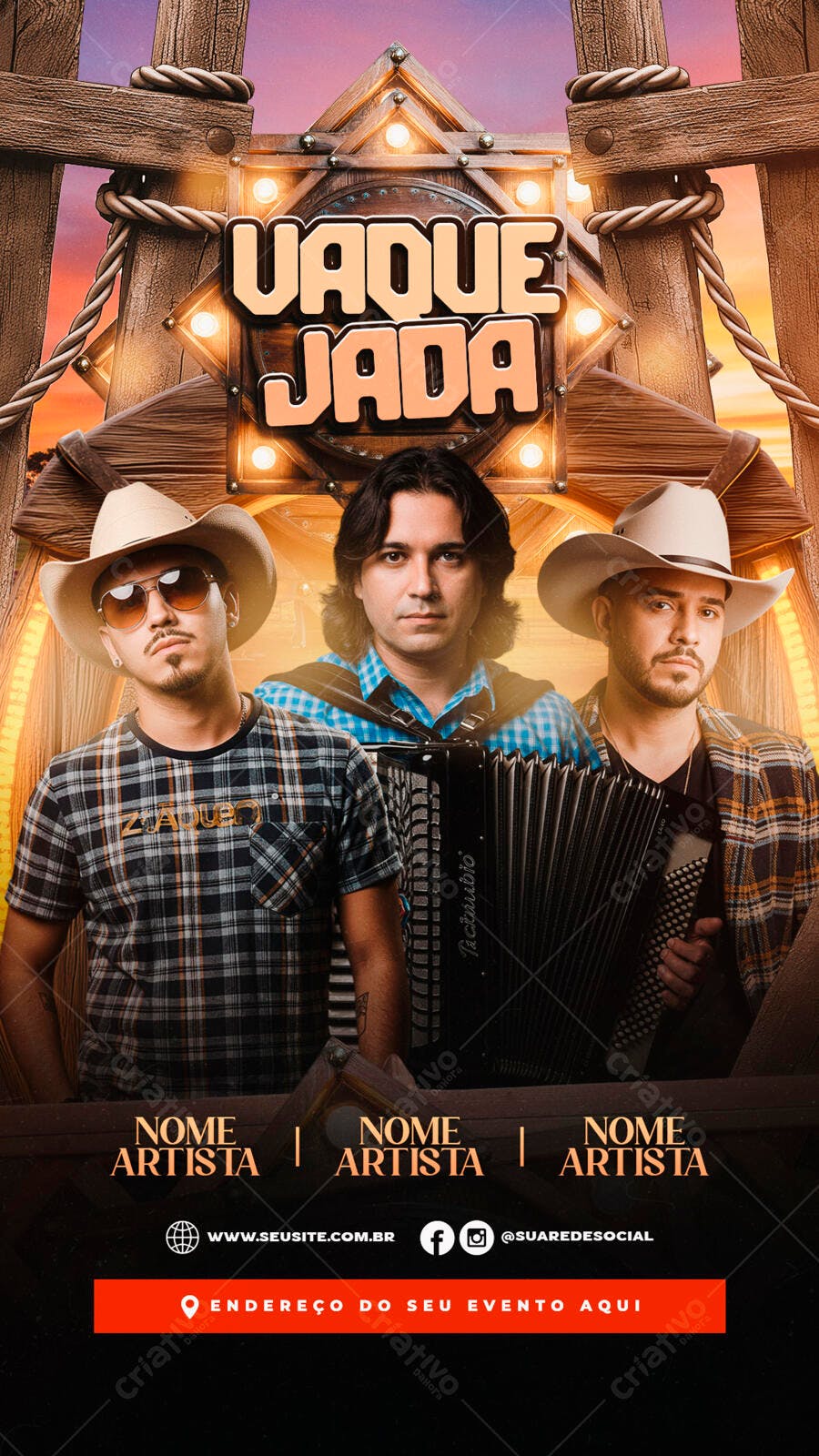 Flyer para Show Sertanejo PSD Editável