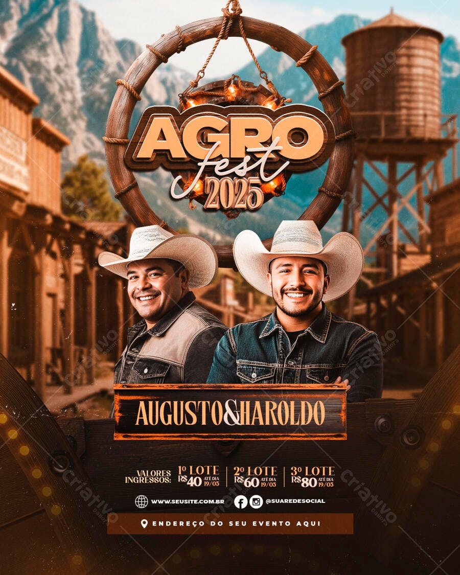 Flyer Agro Fest 2025 PSD Editável