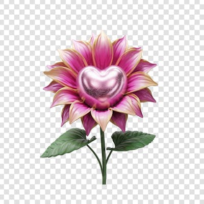 3D render FLORES ROSA VEMELHA COLORIDA AZUL FLOR elemento para composição ícone logo PSD png (154)