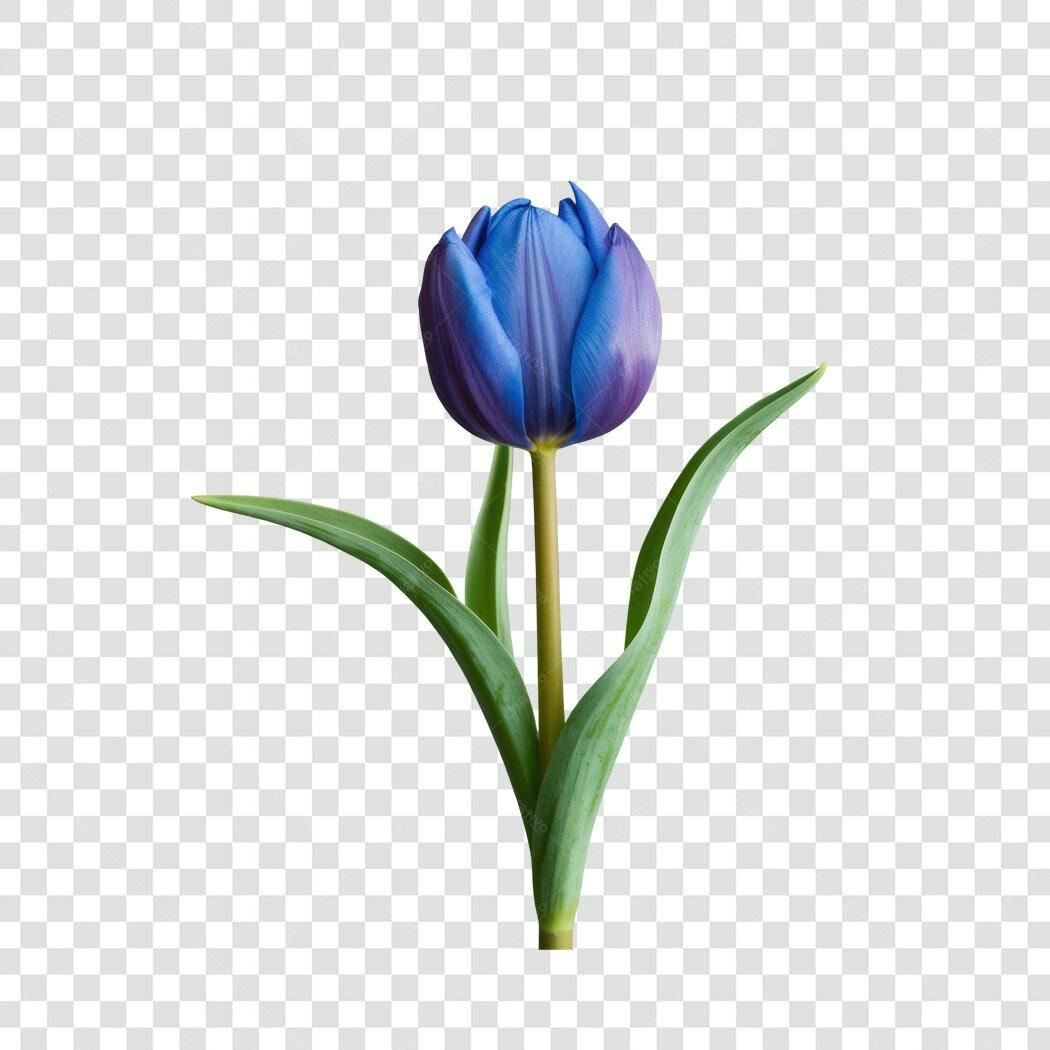 Post Instagram Tulipa Azul PNG com fundo transparente