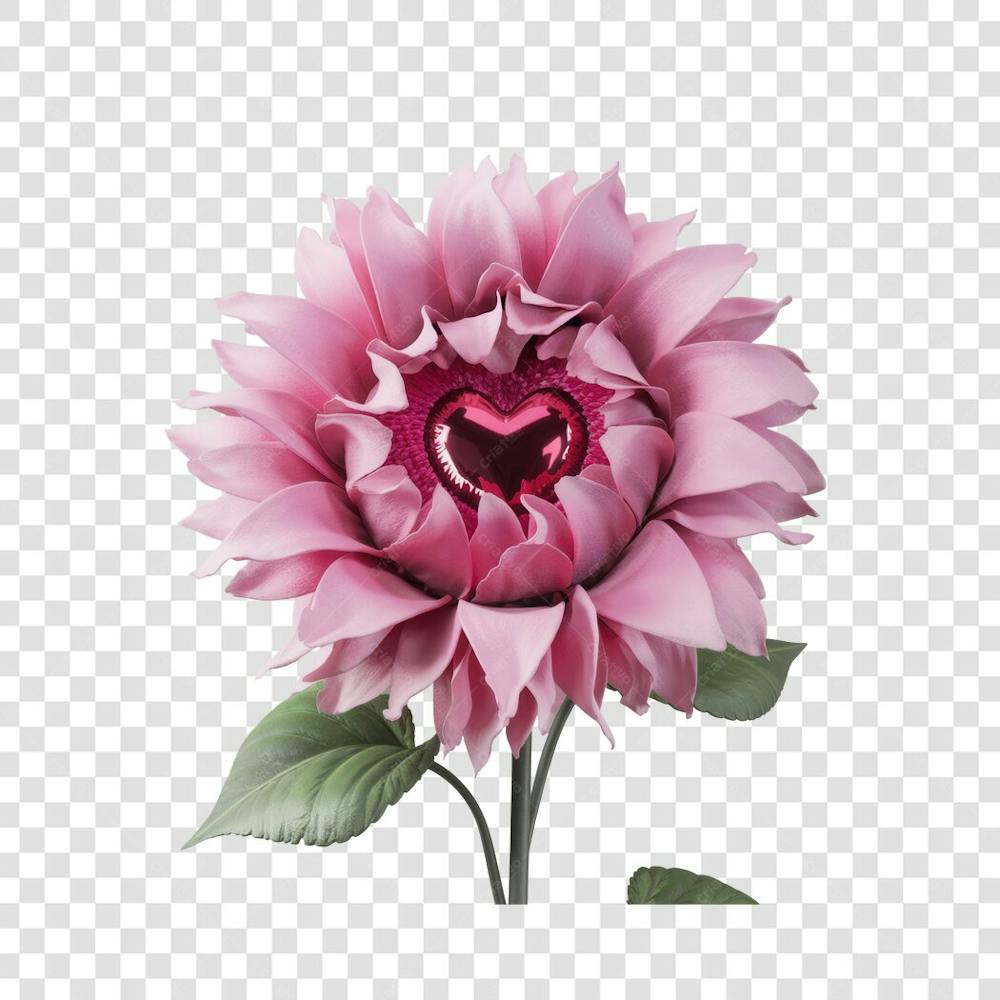 3D render FLORES ROSA VEMELHA COLORIDA AZUL FLOR elemento para composição ícone logo PSD png (138)