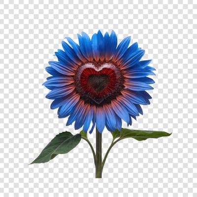 3D render FLORES ROSA VEMELHA COLORIDA AZUL FLOR elemento para composição ícone logo PSD png (143)