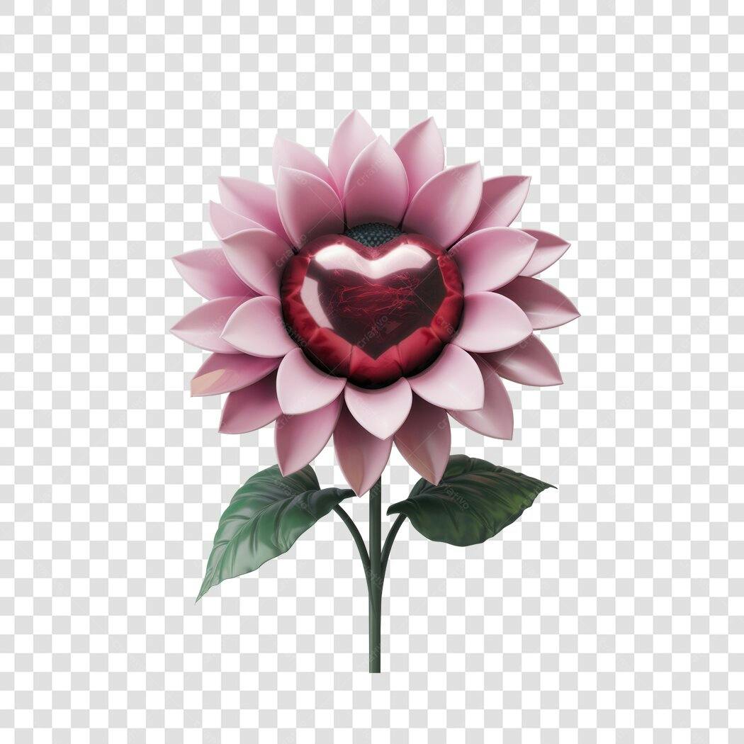Post Instagram Dia dos Namorados Flor PNG com fundo transparente