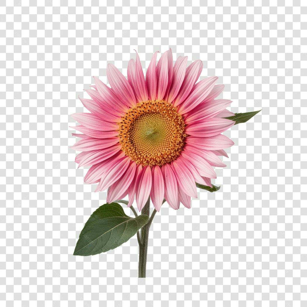 Post Instagram Girassol Rosa PNG com fundo transparente