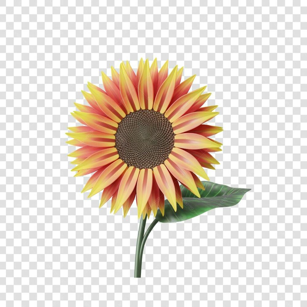 3D render FLORES ROSA VEMELHA COLORIDA AZUL FLOR elemento para composição ícone logo PSD png (32)