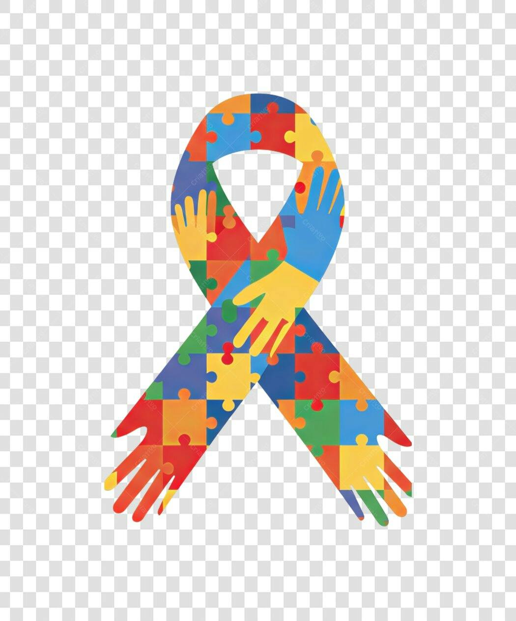 Banner Dia Mundial do Autismo PNG com fundo transparente