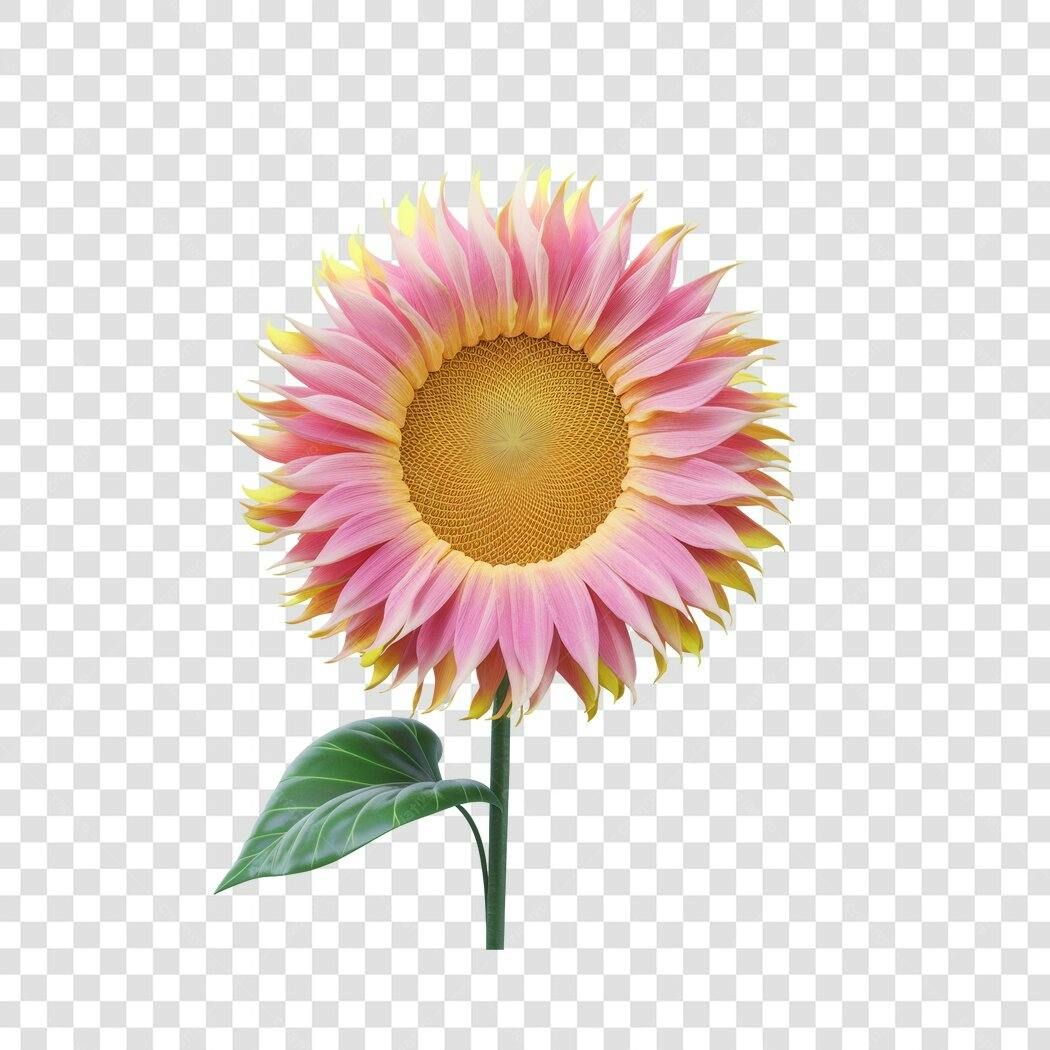 Post Instagram Girassol Rosa PNG com fundo transparente