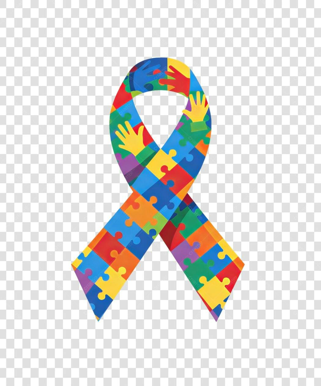 Banner Dia Mundial do Autismo PNG com fundo transparente