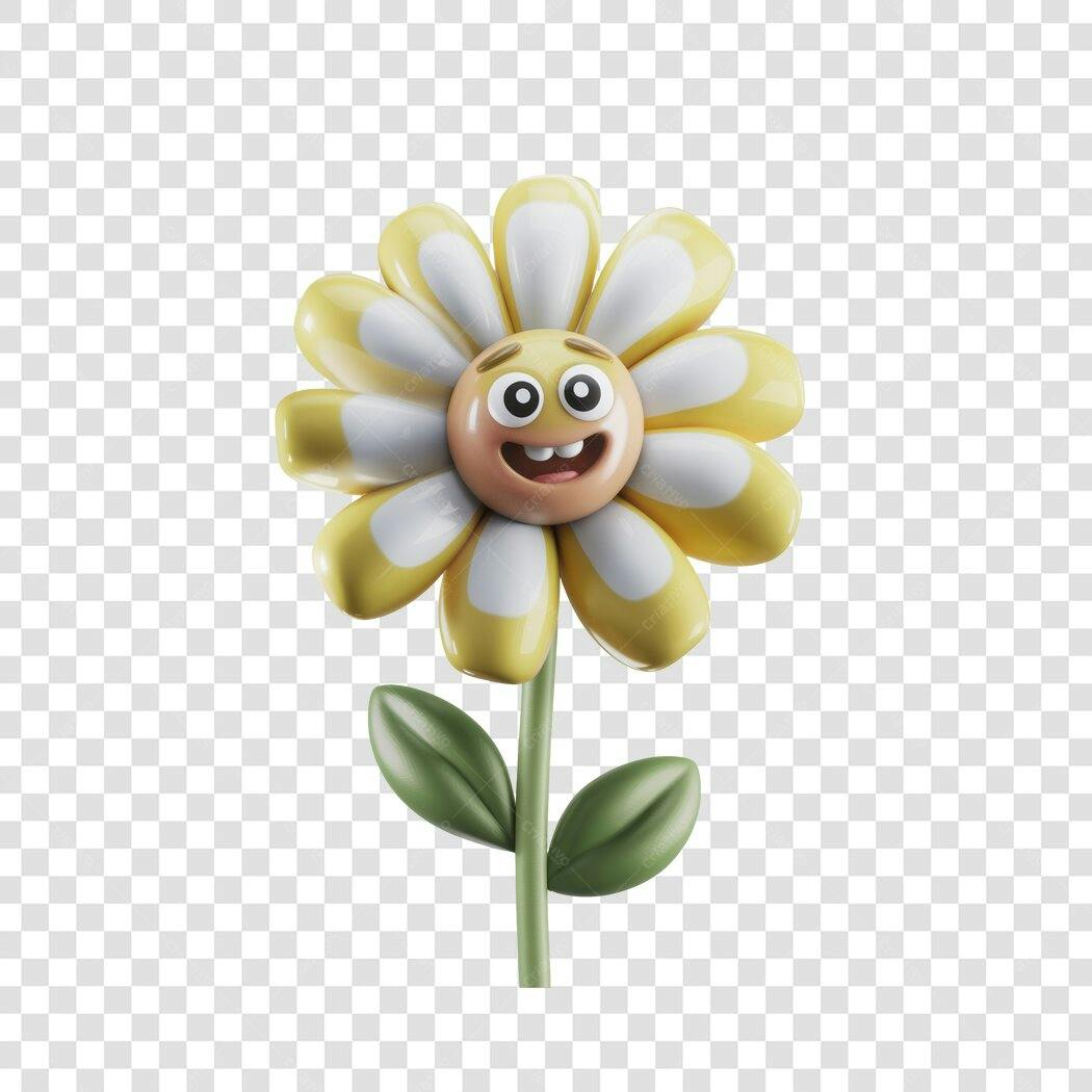 Post Instagram Flor Sorridente PNG com fundo transparente