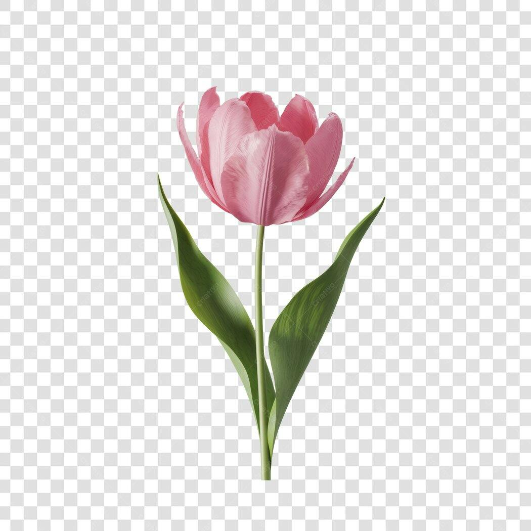 Post Instagram Dia das Mães Rosa Tulipa PNG com fundo transparente