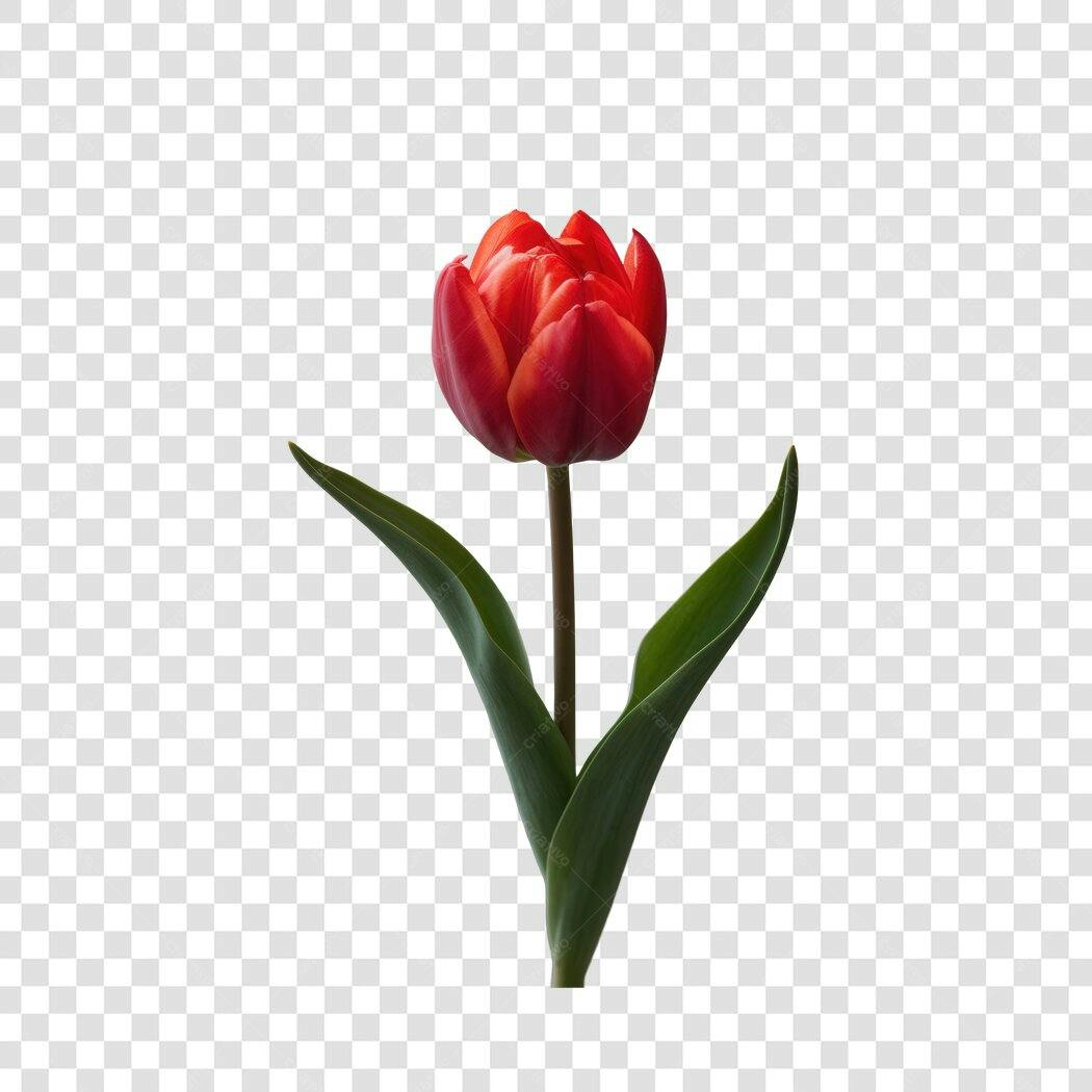 Post Instagram Dia das Mães Tulipa Vermelha PNG com fundo transparente