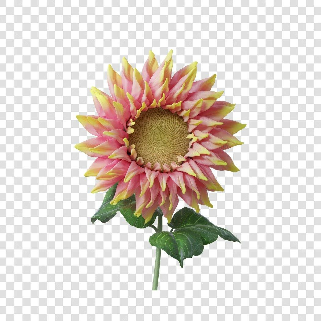 Post Instagram Girassol Rosa PNG com fundo transparente