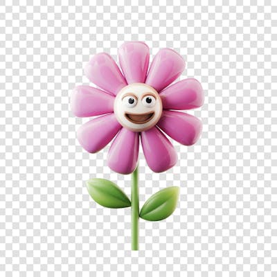 3D render FLORES ROSA VEMELHA COLORIDA AZUL FLOR elemento para composição ícone logo PSD png (99)