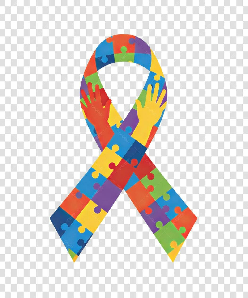 Banner Dia Mundial do Autismo PNG com fundo transparente