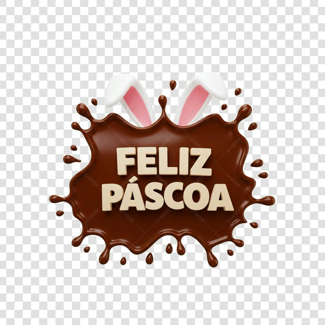 Banner Páscoa Feliz Páscoa PNG com fundo transparente