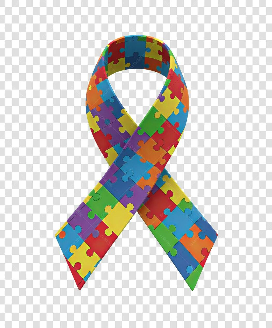 Banner Dia Mundial do Autismo PNG com fundo transparente