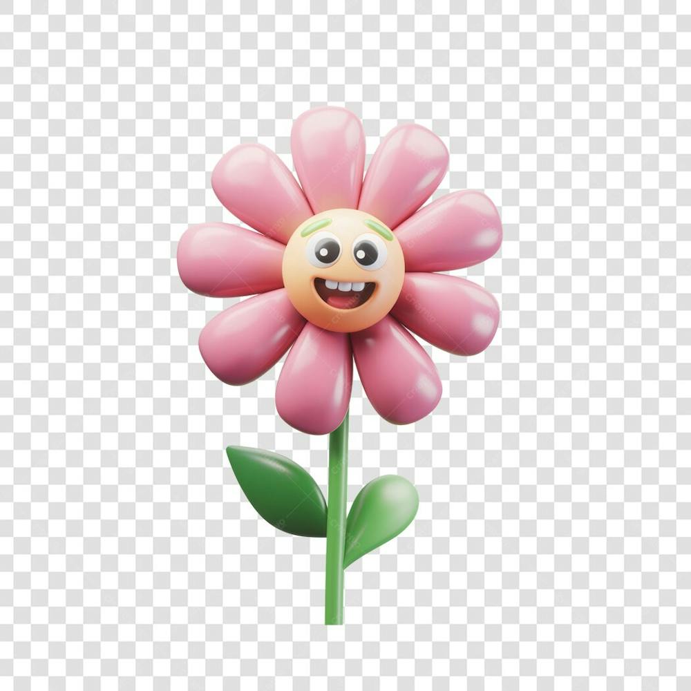 3D render FLORES ROSA VEMELHA COLORIDA AZUL FLOR elemento para composição ícone logo PSD png (100)