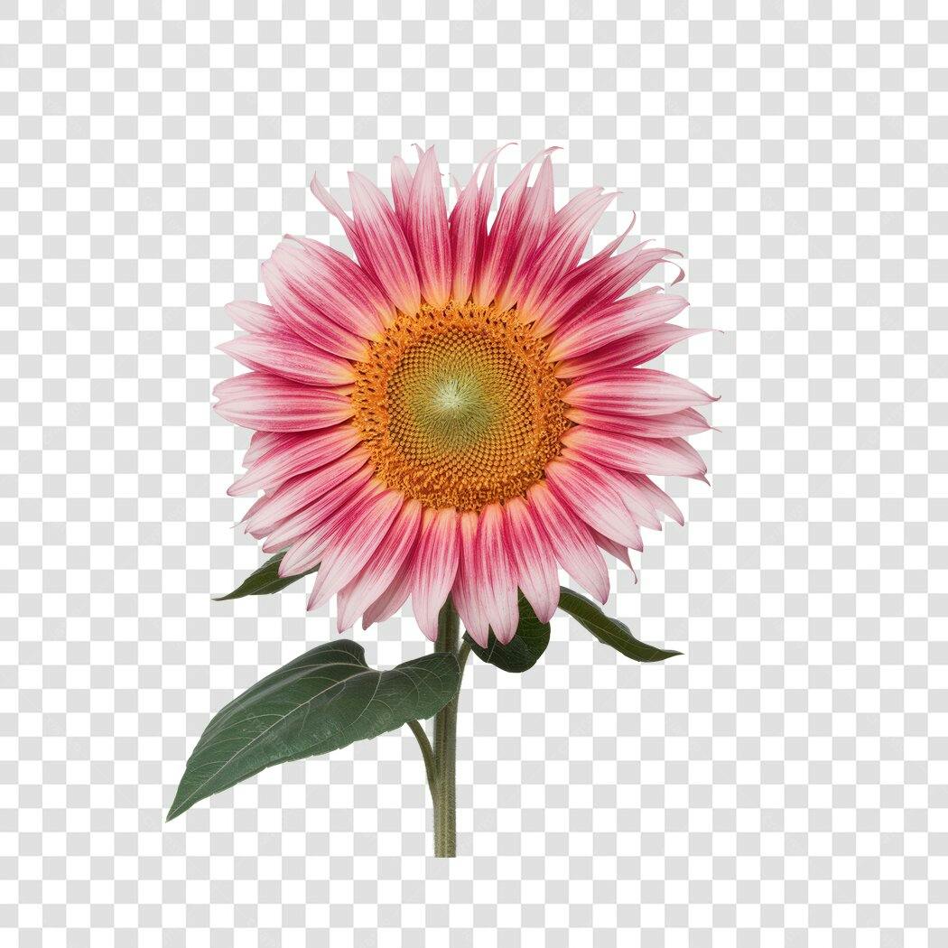 Post Instagram Girassol Rosa PNG com fundo transparente