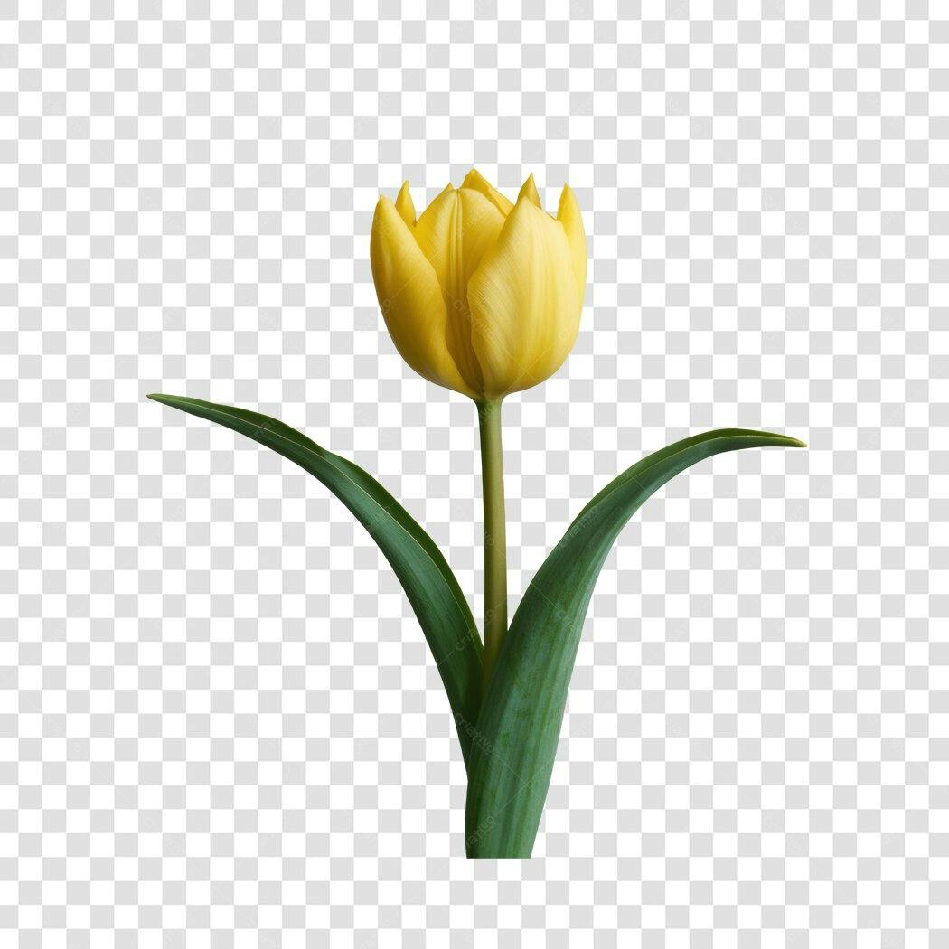 Post Instagram Dia das Mães Tulipas Amarelas PNG com fundo transparente