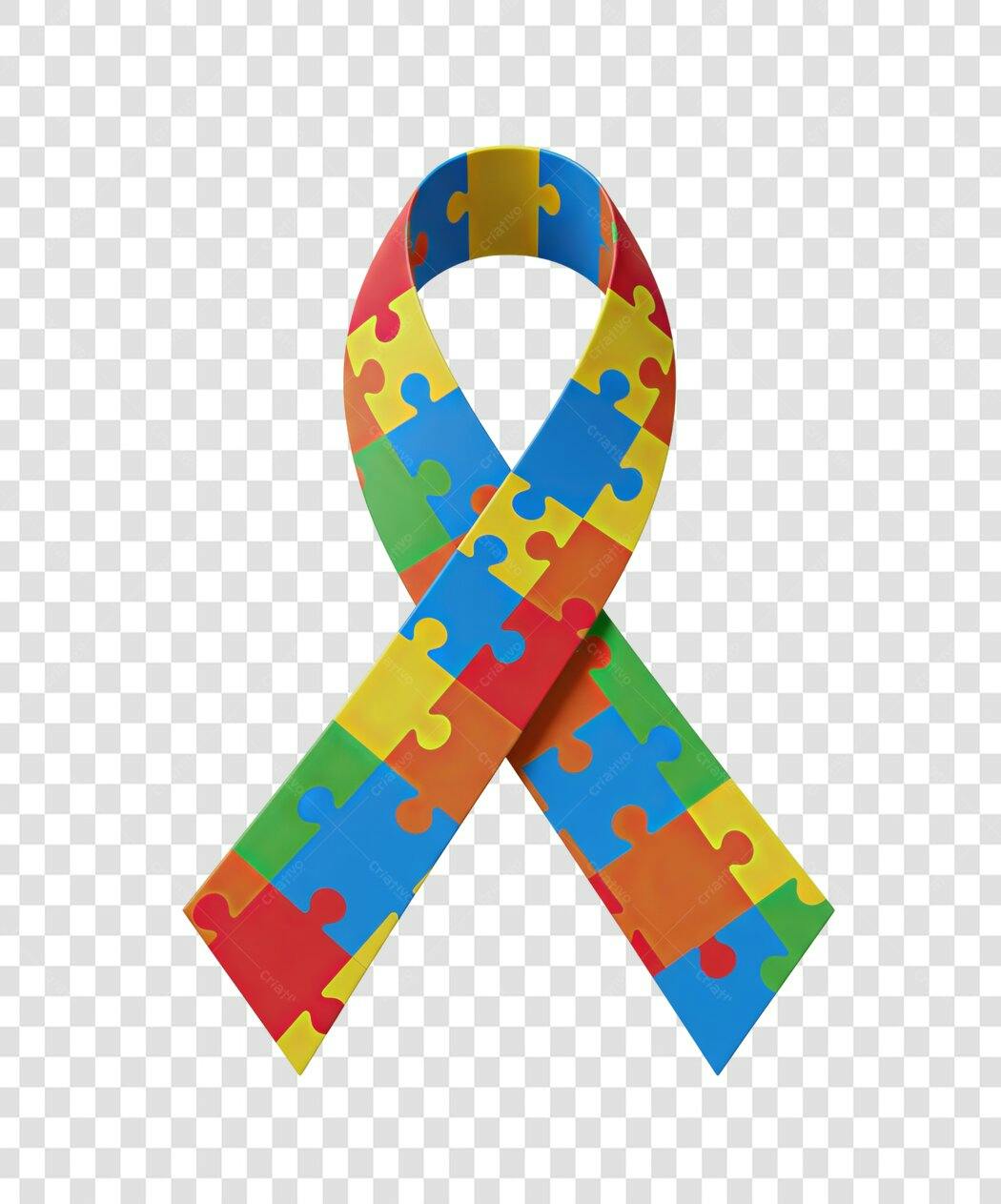 Banner Dia Mundial do Autismo PNG com fundo transparente
