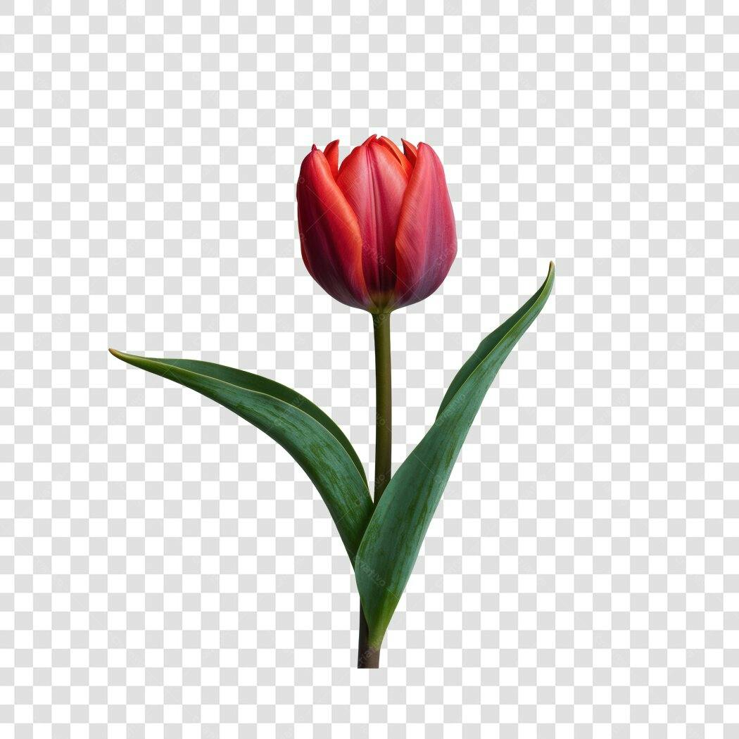 Imagem PNG Tulipa Vermelha Fundo Transparente