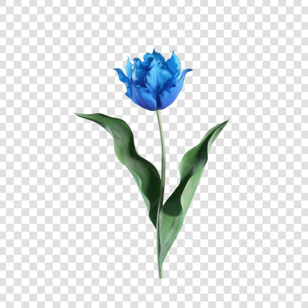 Imagem PNG de Tulipa Azul para Design com fundo transparente