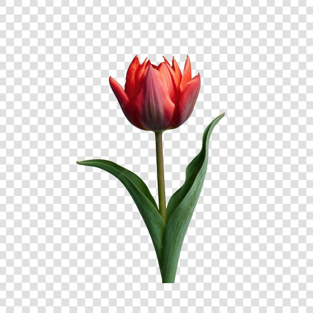 Post Instagram Tulipa Vermelha PNG com fundo transparente
