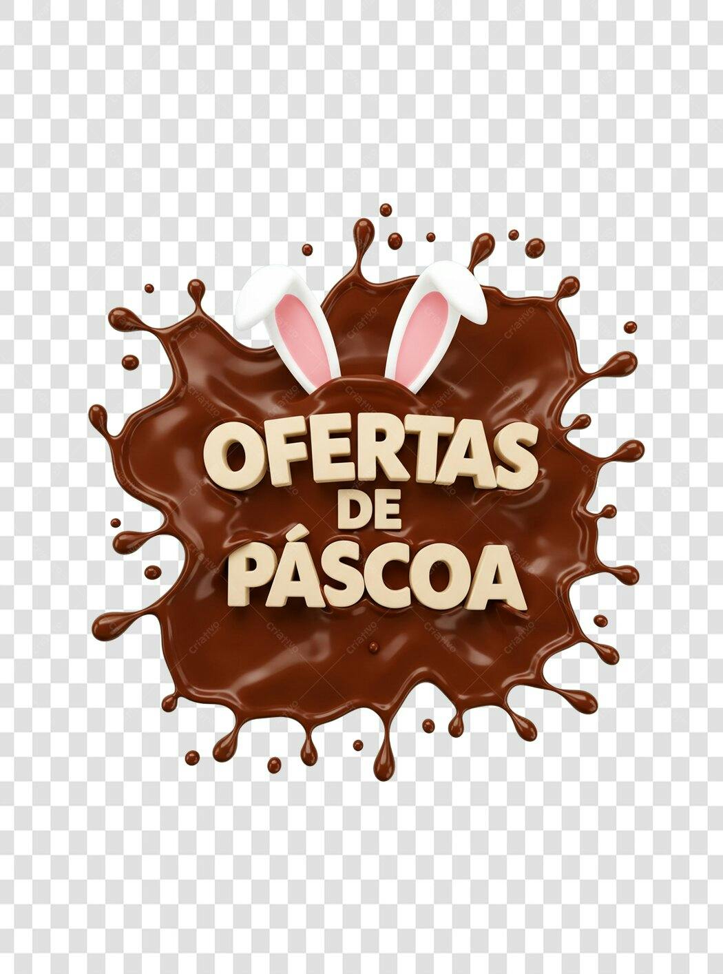 Banner Páscoa Ofertas PNG com fundo transparente