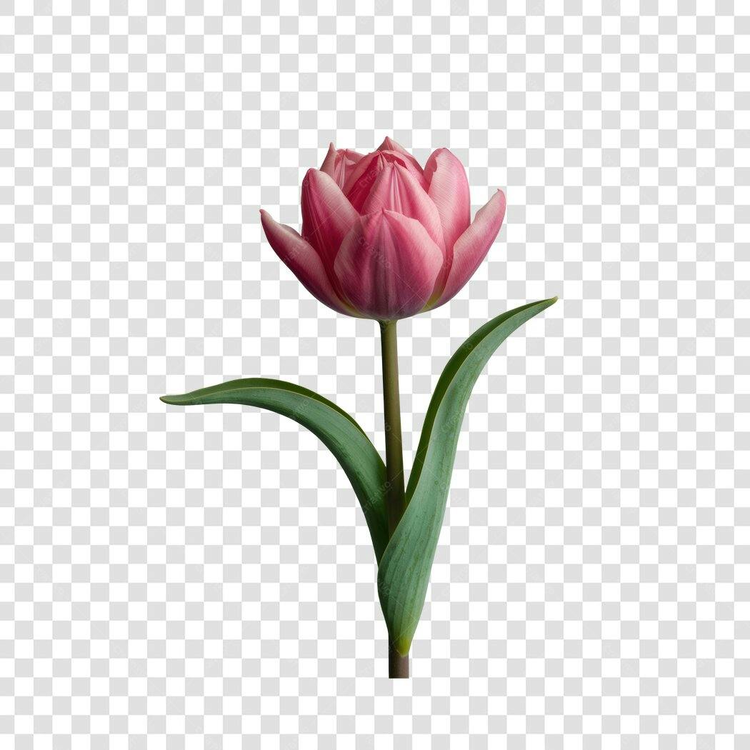Post Instagram Dia das Mães Rosa Tulipa PNG com fundo transparente