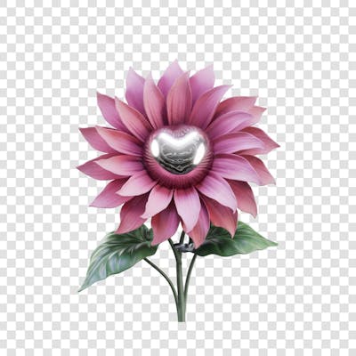 3D render FLORES ROSA VEMELHA COLORIDA AZUL FLOR elemento para composição ícone logo PSD png (155)