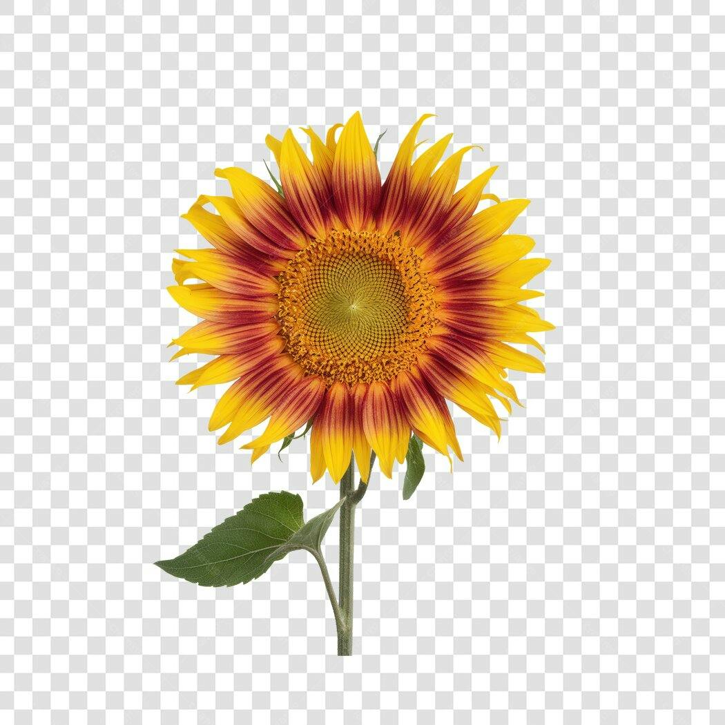 Post Instagram Girassol Vermelho e Amarelo PNG com fundo transparente