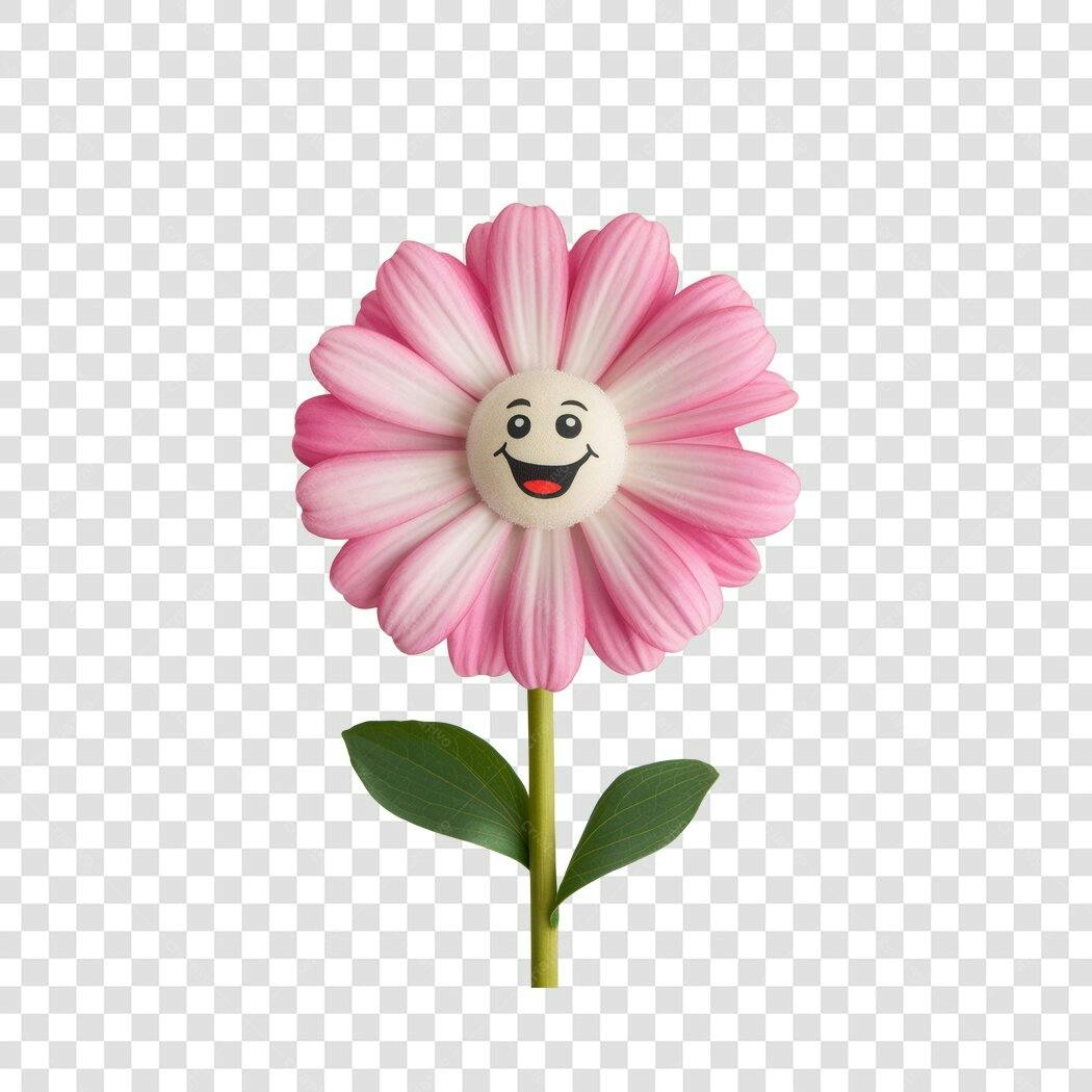 Imagem PNG Flor Sorridente com fundo transparente
