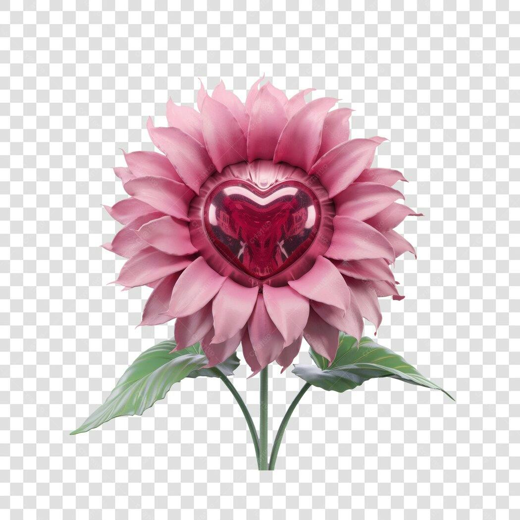 Post Instagram Dia dos Namorados Flor Rosa PNG com fundo transparente