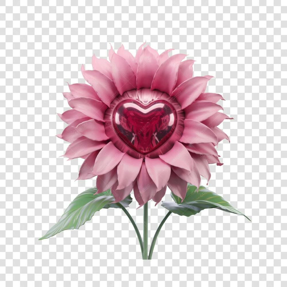 3D render FLORES ROSA VEMELHA COLORIDA AZUL FLOR elemento para composição ícone logo PSD png (139)