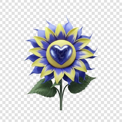 3D render FLORES ROSA VEMELHA COLORIDA AZUL FLOR elemento para composição ícone logo PSD png (168)