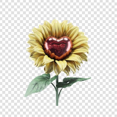 3D render FLORES ROSA VEMELHA COLORIDA AZUL FLOR elemento para composição ícone logo PSD png (126)