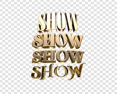 LETRA 3D ESCRITA A PALAVRA SHOW 01