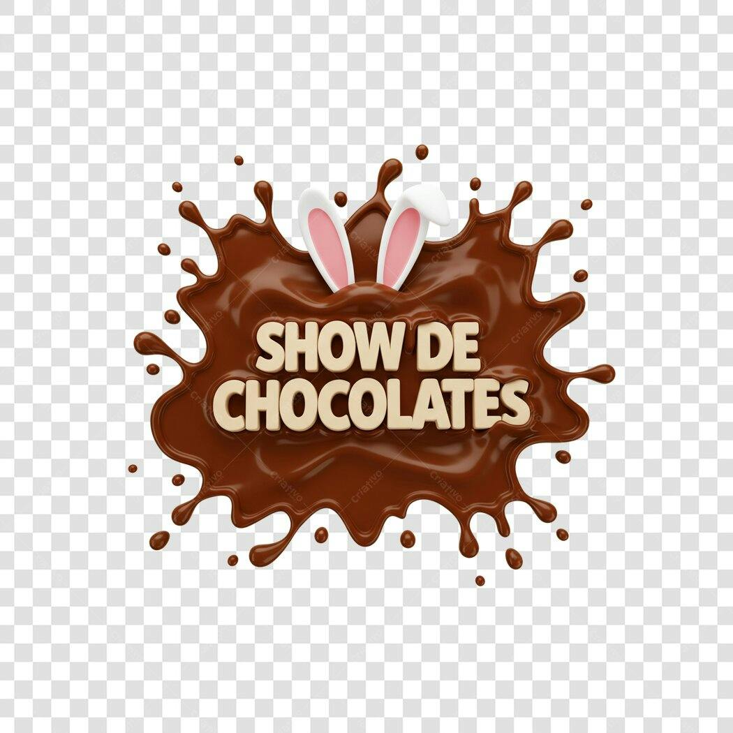 Banner Páscoa Show de Chocolates PNG com fundo transparente