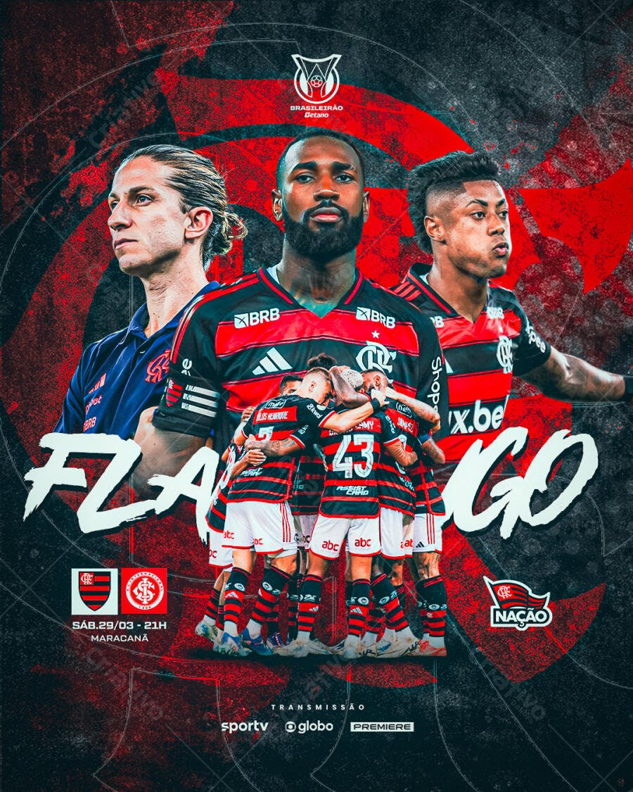 Flyer Flamengo x [Clube Adversário