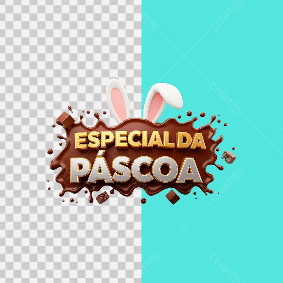Banner Páscoa com Chocolate PSD Editável