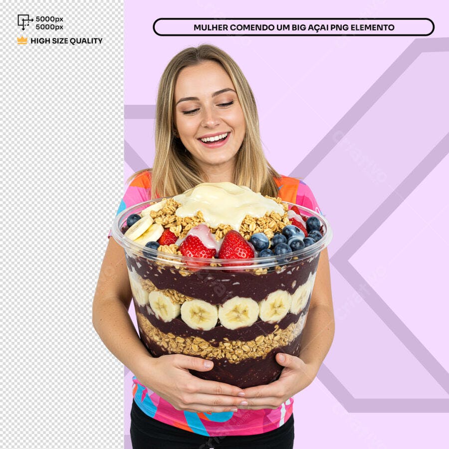 PSD Açaí Gigante para Redes Sociais PSD Editável