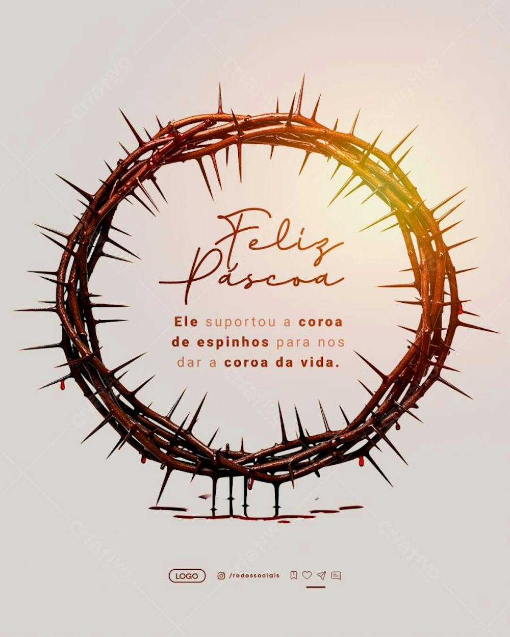 Feliz Páscoa Social Midia