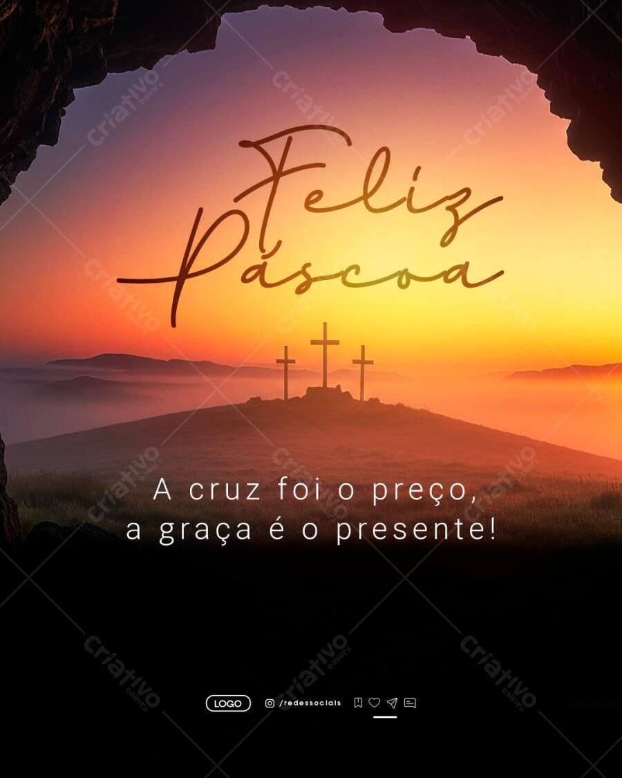 Flyer Páscoa PSD Editável