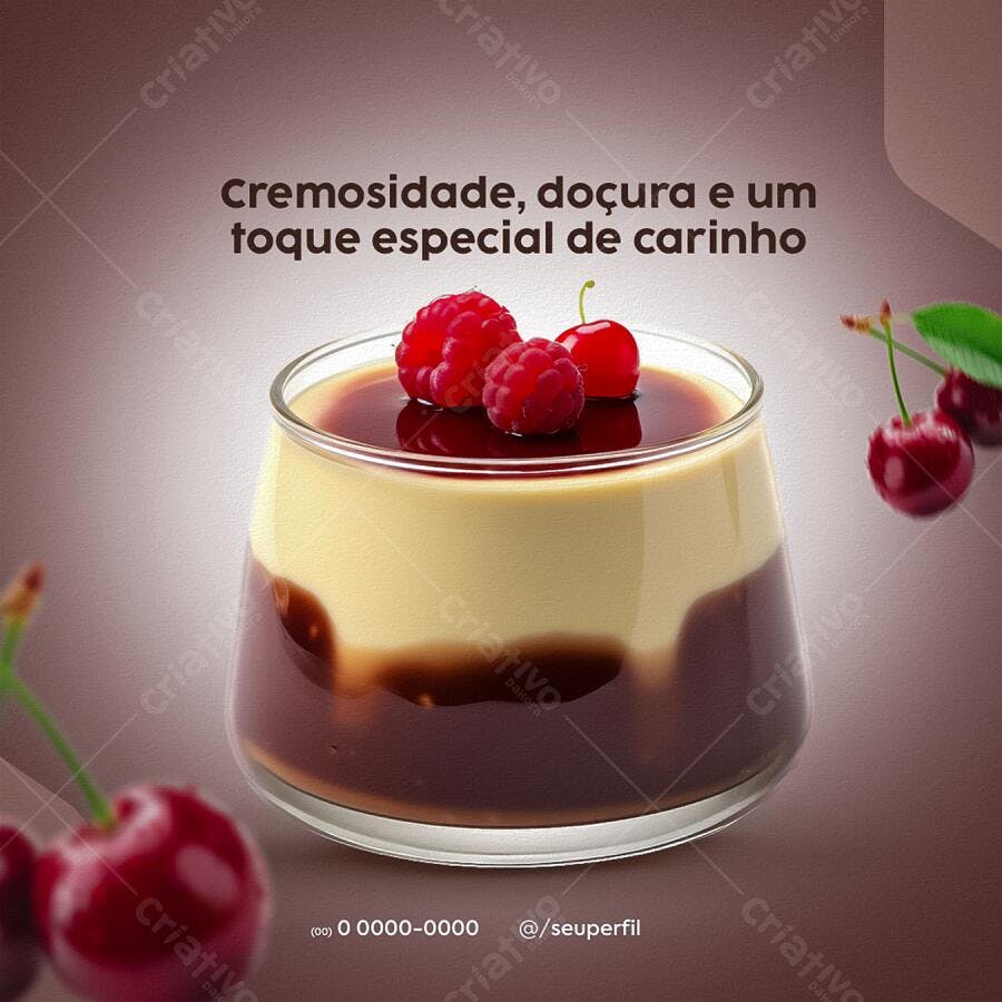 Postagem Instagram Sobremesa PSD Editável