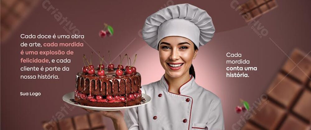 Coleção de artes confeitaria 